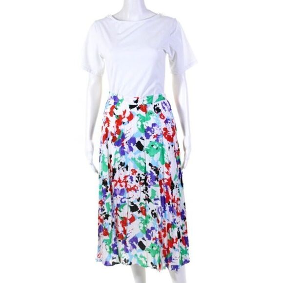 TANYA TAYLOR Floral Midi Skirt A-Line Multicolor Size 10 NWOT - Picture 7 of 8